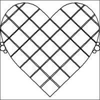 (image for) Double Crosshatched Heart-L03889*