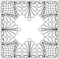 (image for) Picket Feather and Beads Border and Corner-L04680