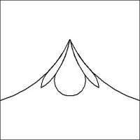 (image for) Feather and Point Triangle 2 p2p-L04230*