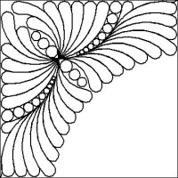 (image for) Inner Light Feather and Bead Corner-L01651*