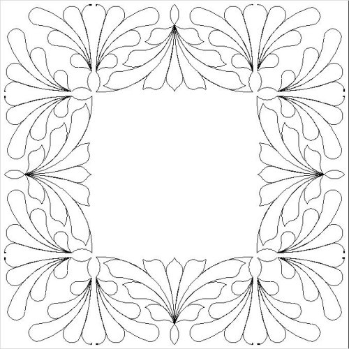 (image for) Feather and Acanthus Border and Corner 1-L05106*