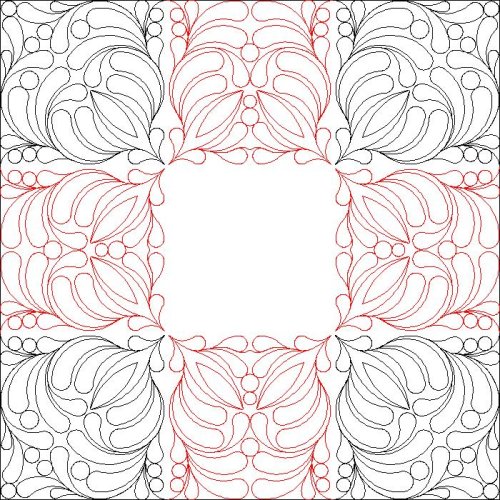 (image for) Feather and Pearl_Border and Corner-L06748