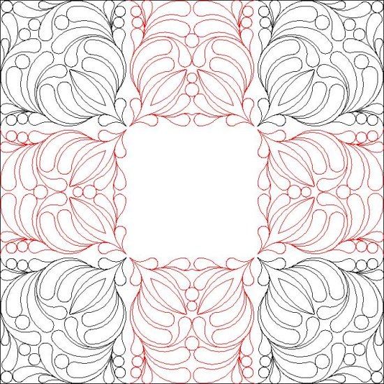 (image for) Feather and Pearl_Border and Corner-L06748