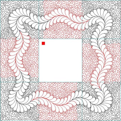 (image for) Feather Border and Corner with Stippling_2-L05219