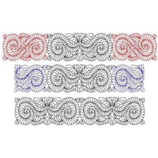 (image for) Feather Cotillion border set-L00641