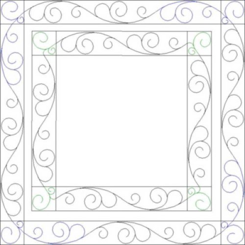 (image for) Feather Fantasy_Narrow Border and Corner 4-L03946*