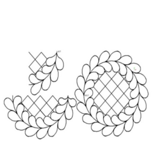 (image for) Feather Wreath with Crosshatch_L00686