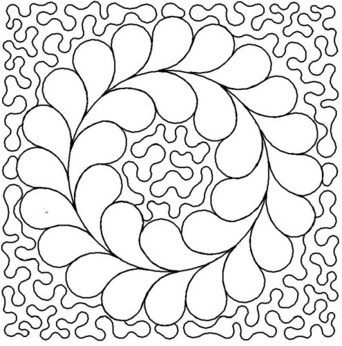 (image for) Feather Wreath with Stipple-L00385