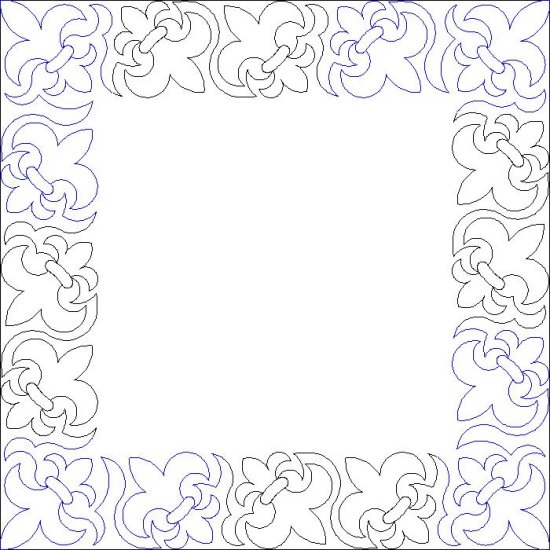 (image for) Fleur de Lys_Border and Corner-L05993