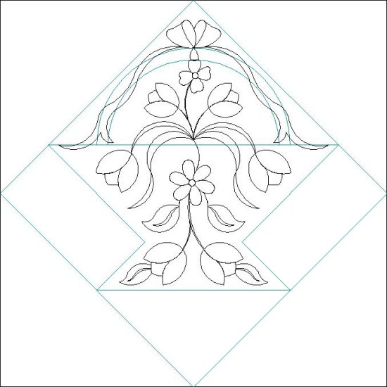 (image for) Floral Basket Simple Block 2-L04883*