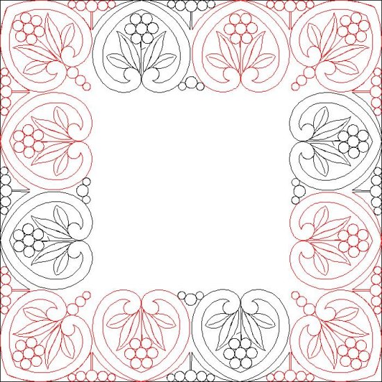 (image for) Flowering Hearts_Border and Corner-L06583
