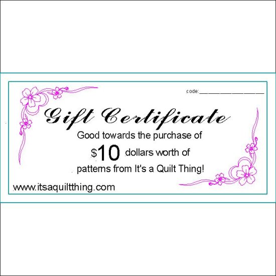 (image for) $10.00 gift certificate