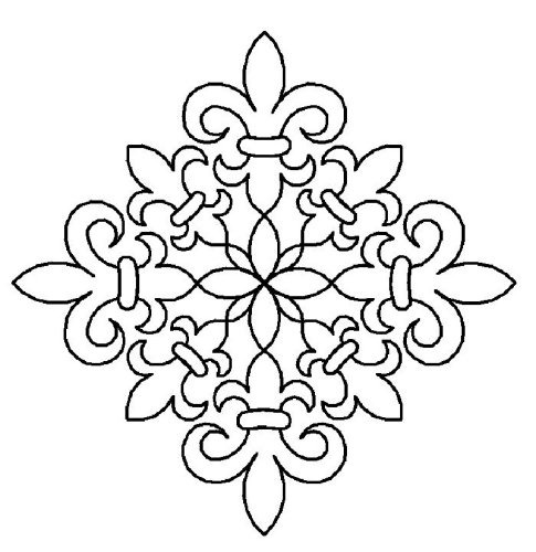 (image for) Irish Chain Fleur de Lys block-L00280*