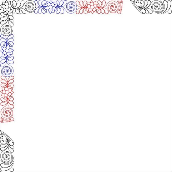 (image for) JN Carnival Flower_Q_Outer Border and Corner-L05335