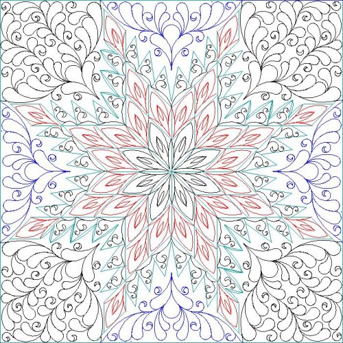 (image for) JN Feathered Star 16 x 16 Block-L06507