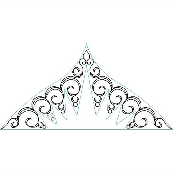 (image for) JN Flying Geese Queen Ext Crown Background-L06263