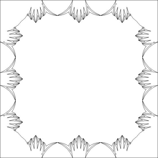 (image for) Judys Vintage Rose Queen Extension Point Curve Fill Border and Corner-L03062*