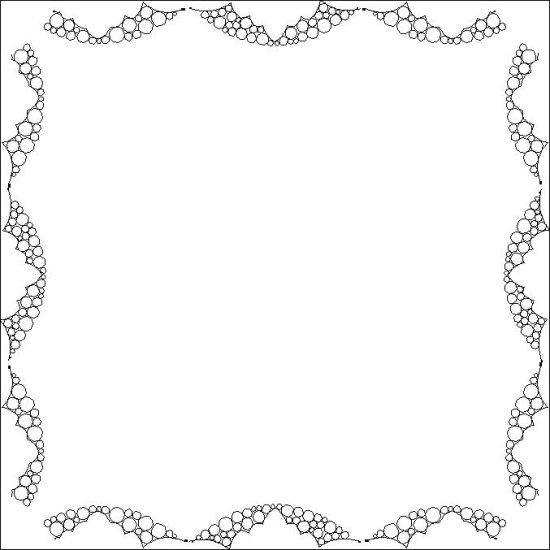 (image for) Judys Vintage Rose Queen Extension Point Pearl Fill Border and Corner-L03063*