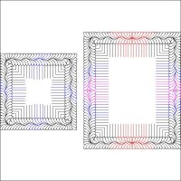 (image for) Julies Feather Border and Corner_4 with Piano Keys-L06805