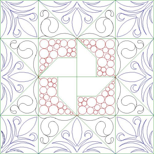 (image for) Kathys Pinwheel Block_set-L06671