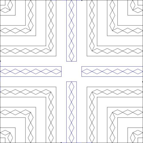 (image for) Keys and Diamonds_Border and Corner-L05682