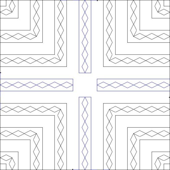 (image for) Keys and Diamonds_Border and Corner-L05682