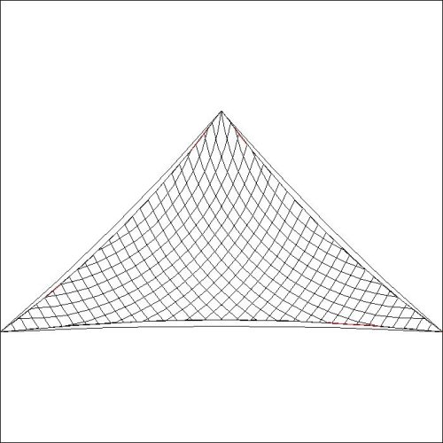 (image for) Large Curved Crosshatch Triangle-L06233