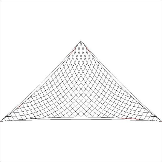 (image for) Large Curved Crosshatch Triangle-L06233