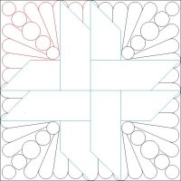 (image for) Leaf and Curl double friendship star quarter background_p2p-L05164