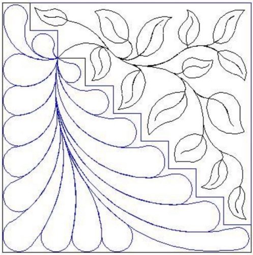 (image for) Log Cabin Feathers 9 and Leaves 8-L00599