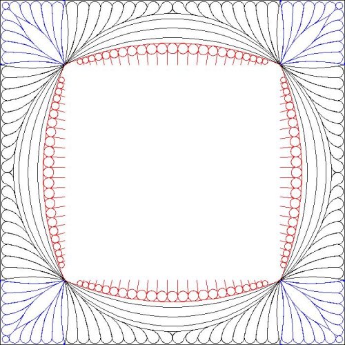 (image for) Pats Feather Border and Corner-L06579