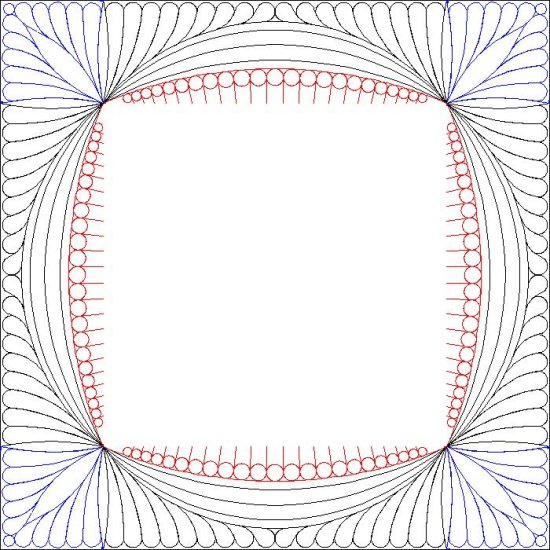 (image for) Pats Feather Border and Corner-L06579
