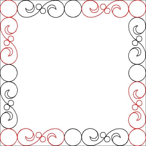 (image for) Pearls and Feathers_Narrow Border and Corner_1-L05615