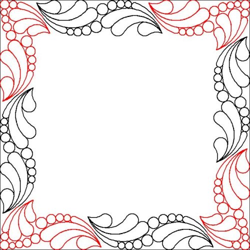 (image for) Pearls and Feathers_Narrow Border and Corner_2-L05616