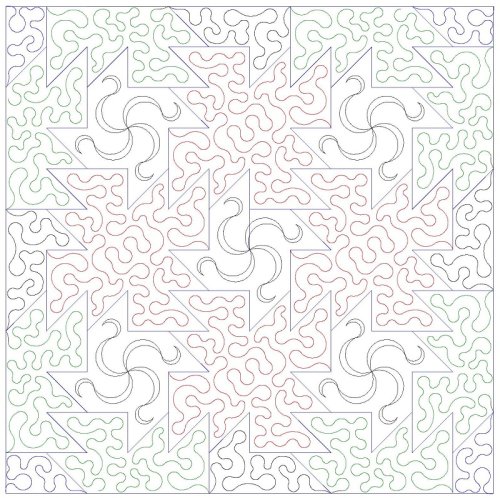 (image for) Picket Fence Pinwheel and Stipple-L00569