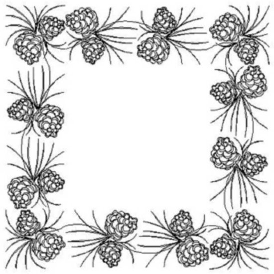 (image for) Pine Cone Border and Corner 2-L02721*