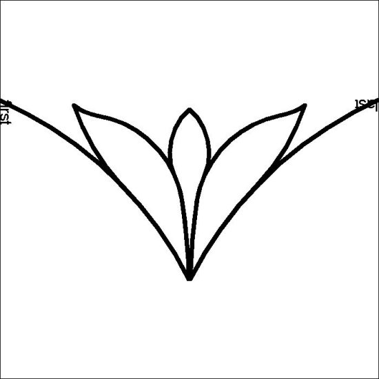 (image for) Rosina_Small Leaf and Bud_Triangle_p2p-L06254