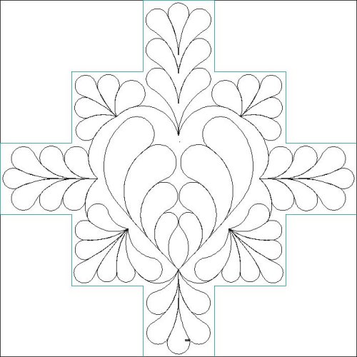 (image for) Single Irish Chain_Feathers and Heart_main block-L06156