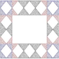 (image for) Stipple Diamond Border and Corner Set-L01145