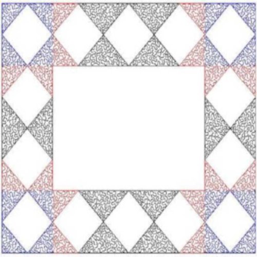 (image for) Stipple Diamond Border and Corner Set-L01145