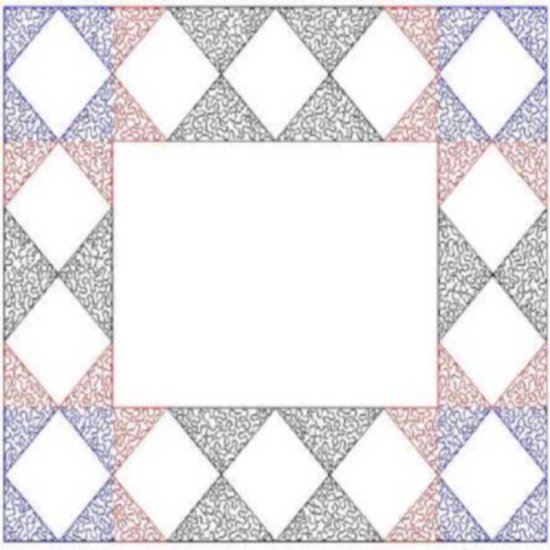 (image for) Stipple Diamond Border and Corner Set-L01145