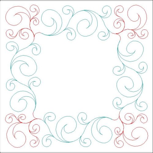 (image for) Tumbling Curls Border and Corner 2-L05118*