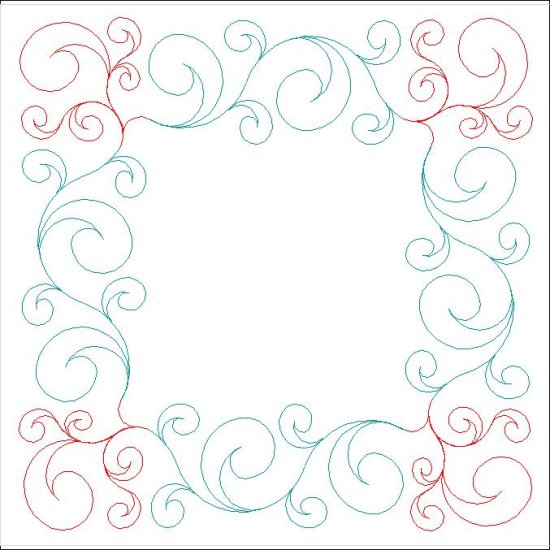 (image for) Tumbling Curls Border and Corner 2-L05118*