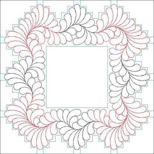 (image for) Tumbling Logs Border and Corner 1-L01611*