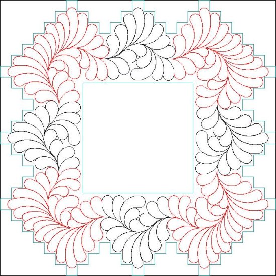 (image for) Tumbling Logs Border and Corner 1-L01611*