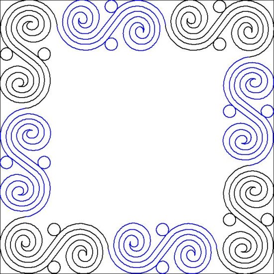 (image for) Twilight Spirals_Border and Corner-L05694