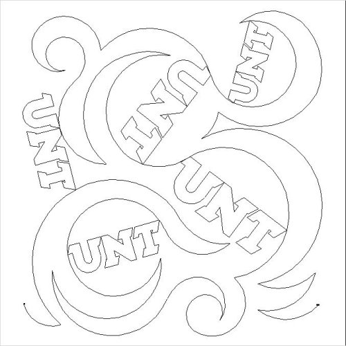 (image for) School Meander UNT Swirls-L05070*