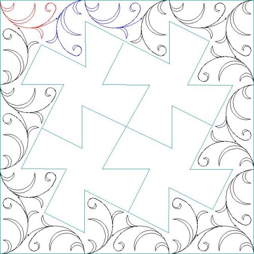 (image for) Wide Pinwheel Border and Corner-L05115*