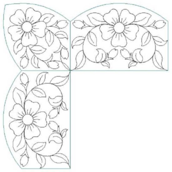 (image for) Wild Rose_swag border and corner-L00838